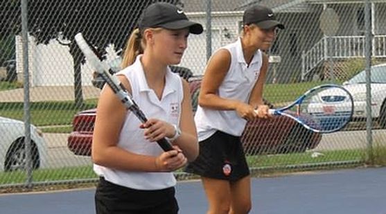 Girl Tennis School Team