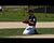 Birmingham pitcher passes the time during break.